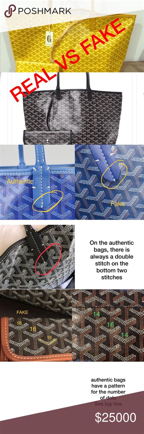 fake goyard bag vs real|genuine goyard bag.